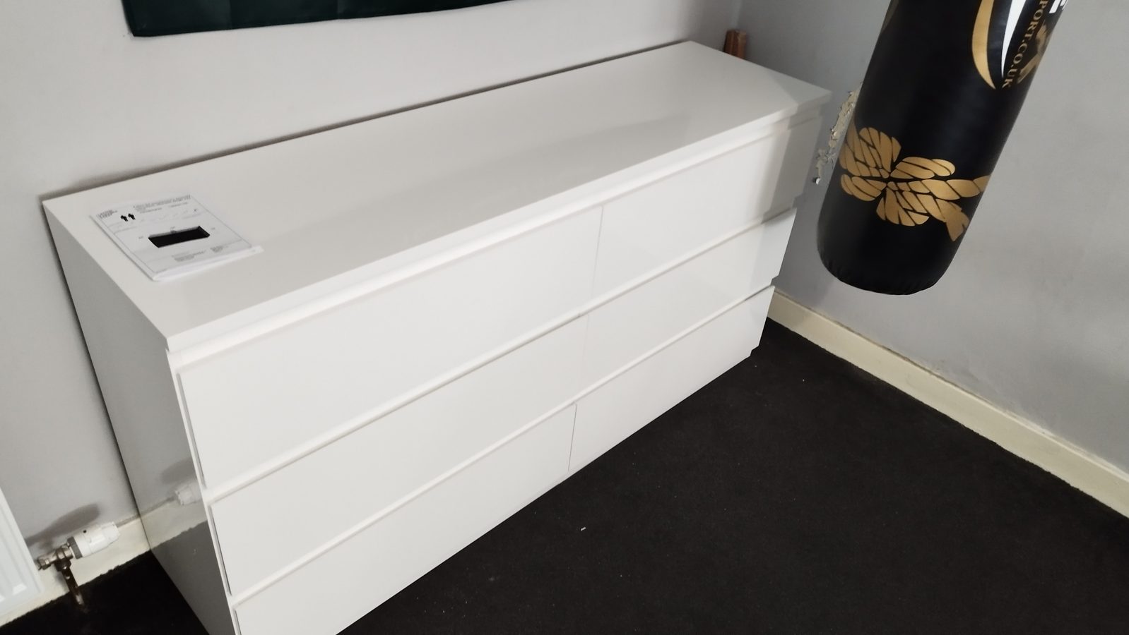 White MALM double chest